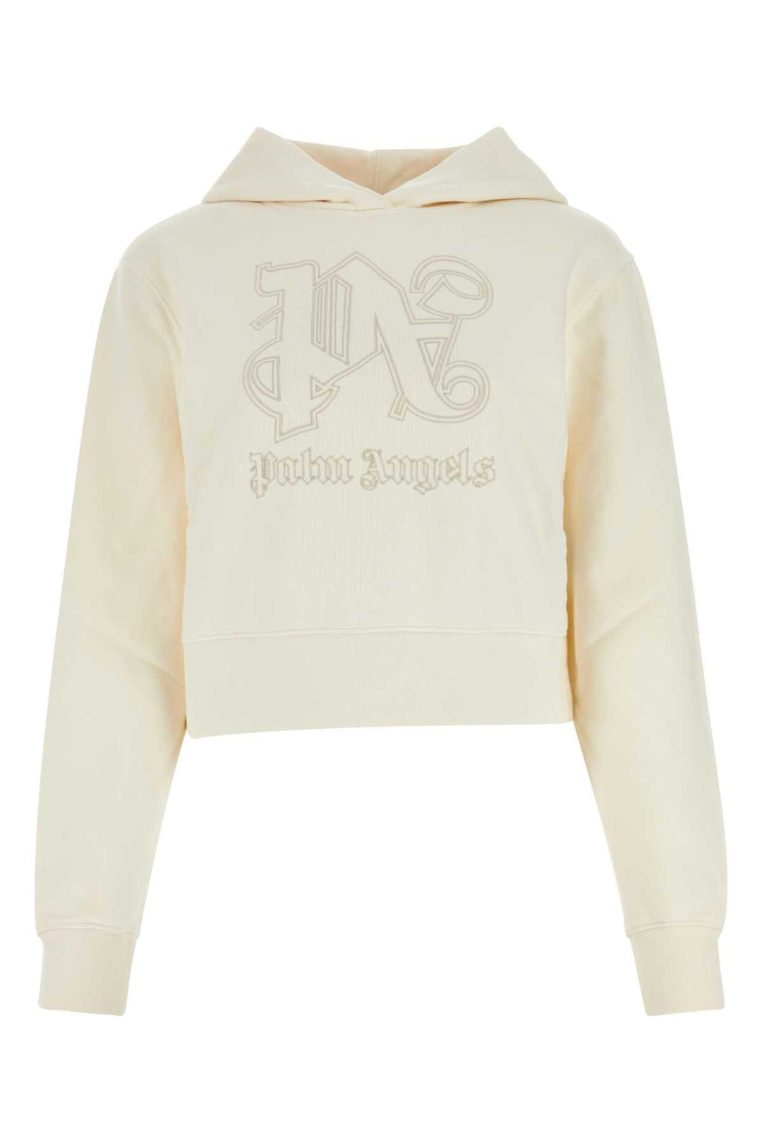 Palm Angels Women Ivory Cotton Sweatshirt