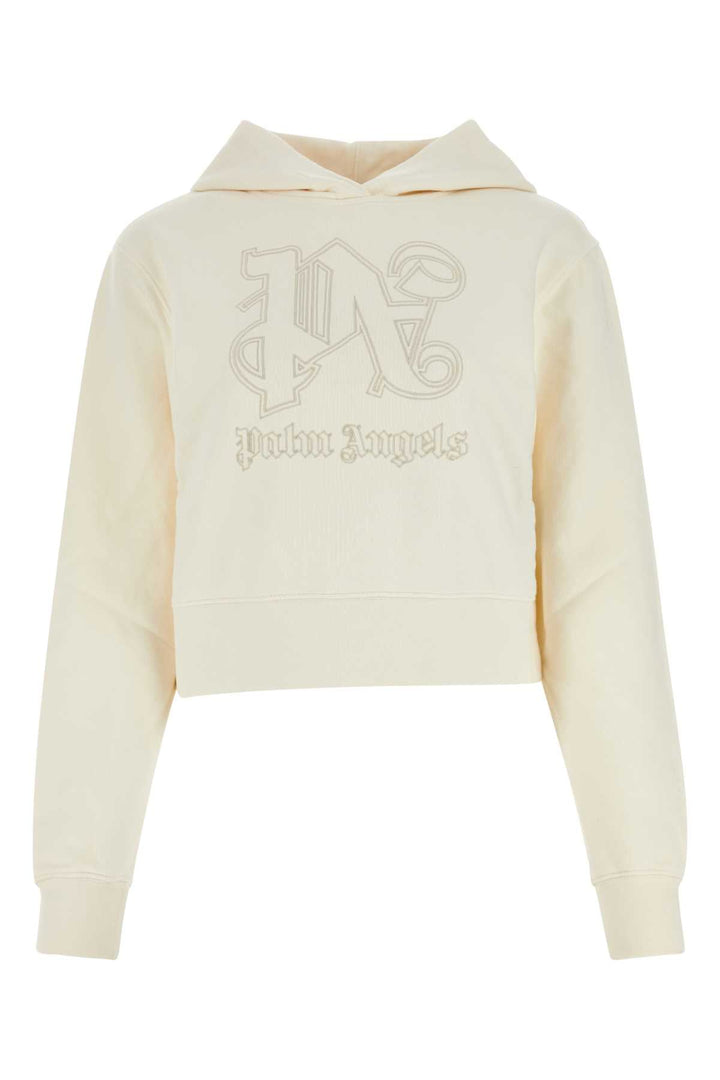 Palm Angels Women Ivory Cotton Sweatshirt