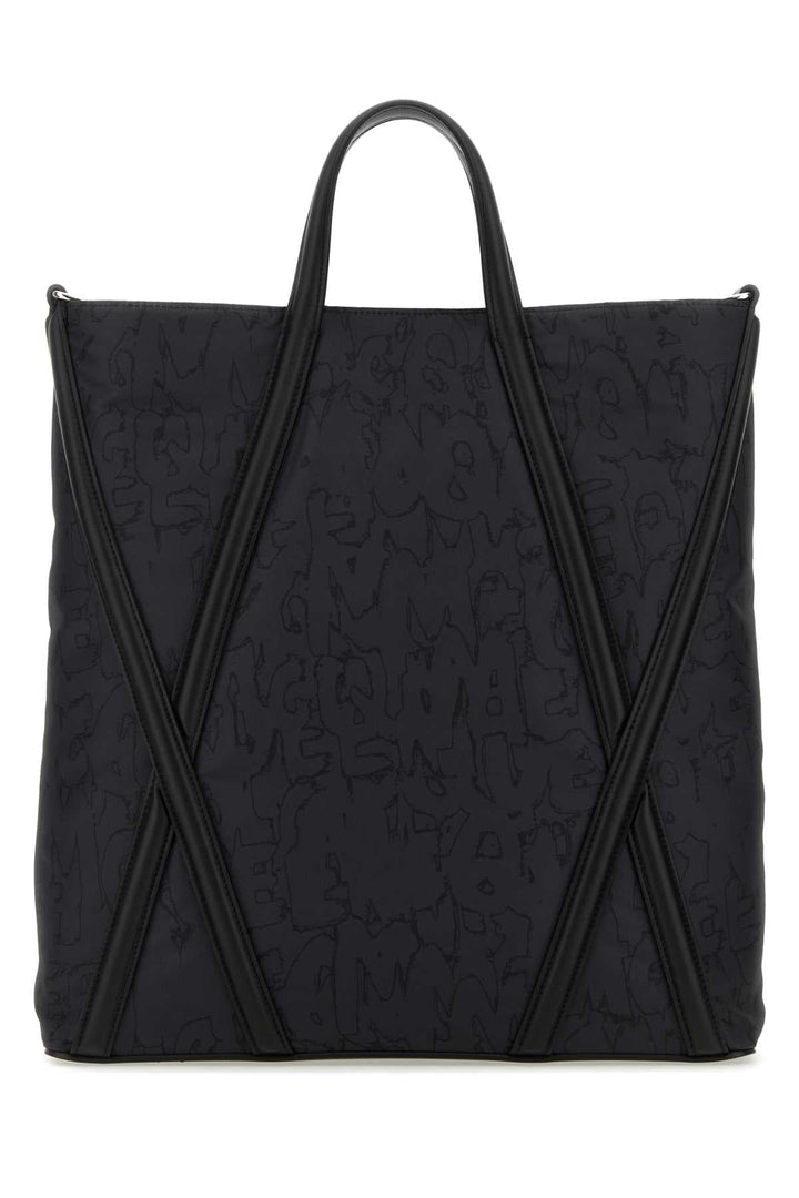 Alexander Mcqueen Men Black Nylon The Harness Shopping Bag