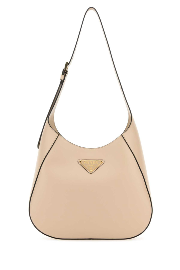 Prada Women Powder Pink Leather Shoulder Bag