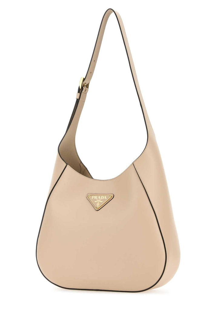 Prada Women Powder Pink Leather Shoulder Bag