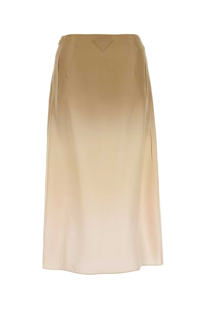 Prada Women Multicolor Silk Skirt