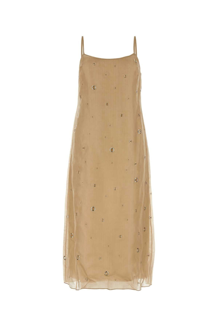 Prada Women Beige Organza Dress