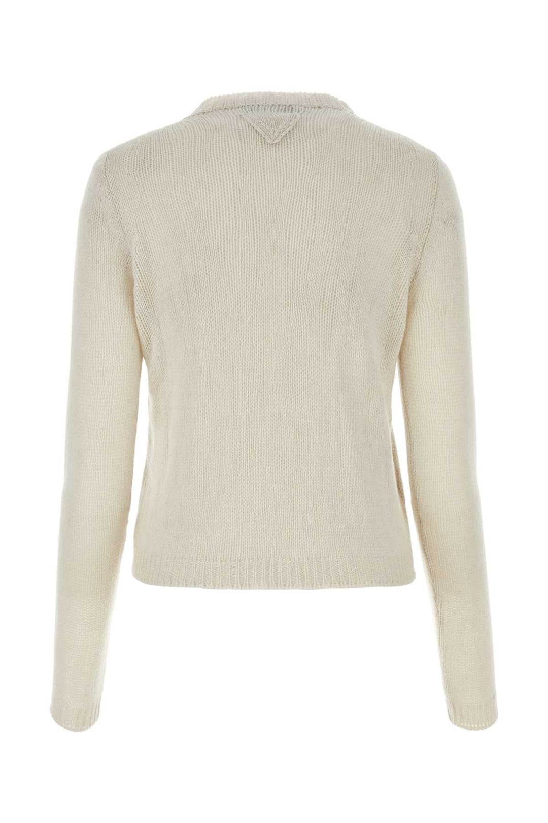 Prada Women Chalk Cashmere Sweater
