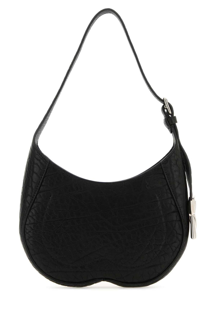 Burberry Women Black Leather Small Chess Shoulder Bag