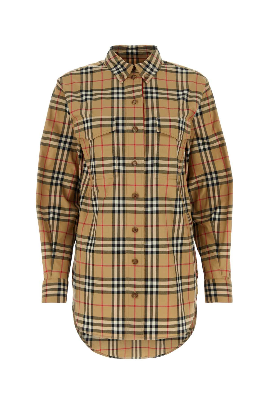 Burberry Women Embroidered Stretch Cotton Shirt