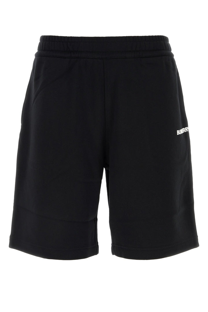 Burberry Men Black Cotton Bermuda Shorts