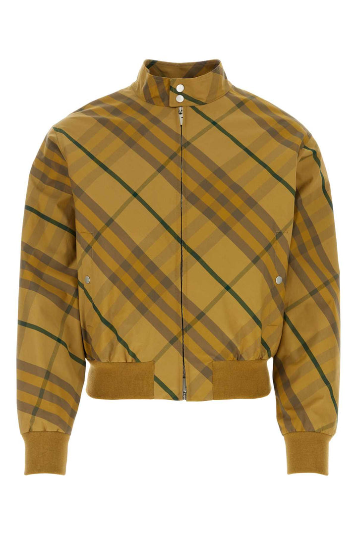 Burberry Men Embroidered Cotton Bomber Jacket
