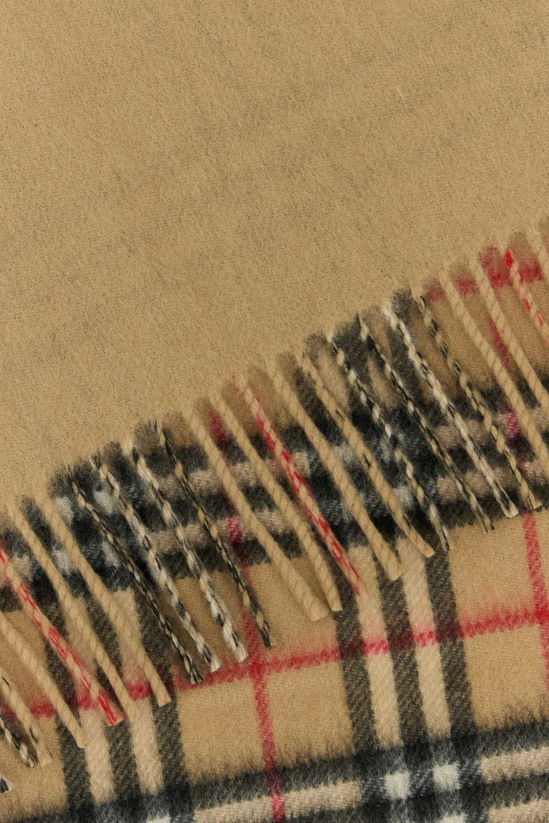 Burberry Unisex Beige Cashmere Reversible Scarf