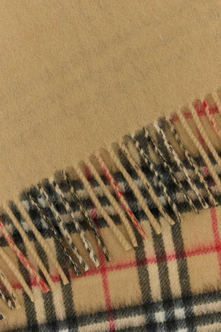 Burberry Unisex Beige Cashmere Reversible Scarf