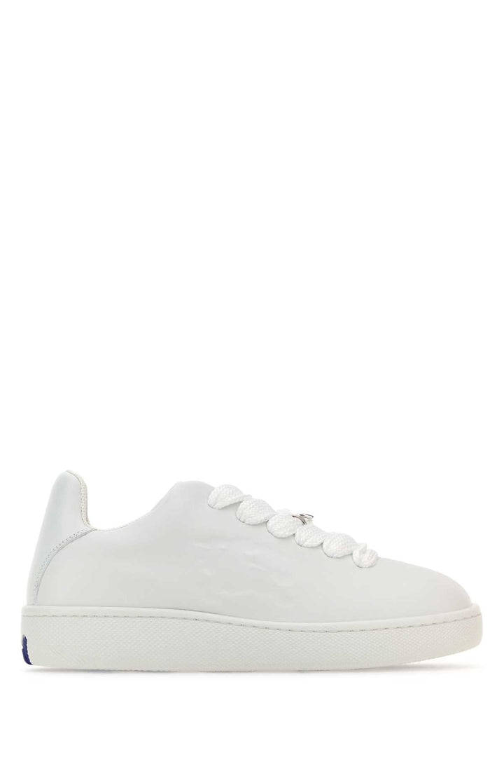 Burberry Women White Leather Box Sneakers