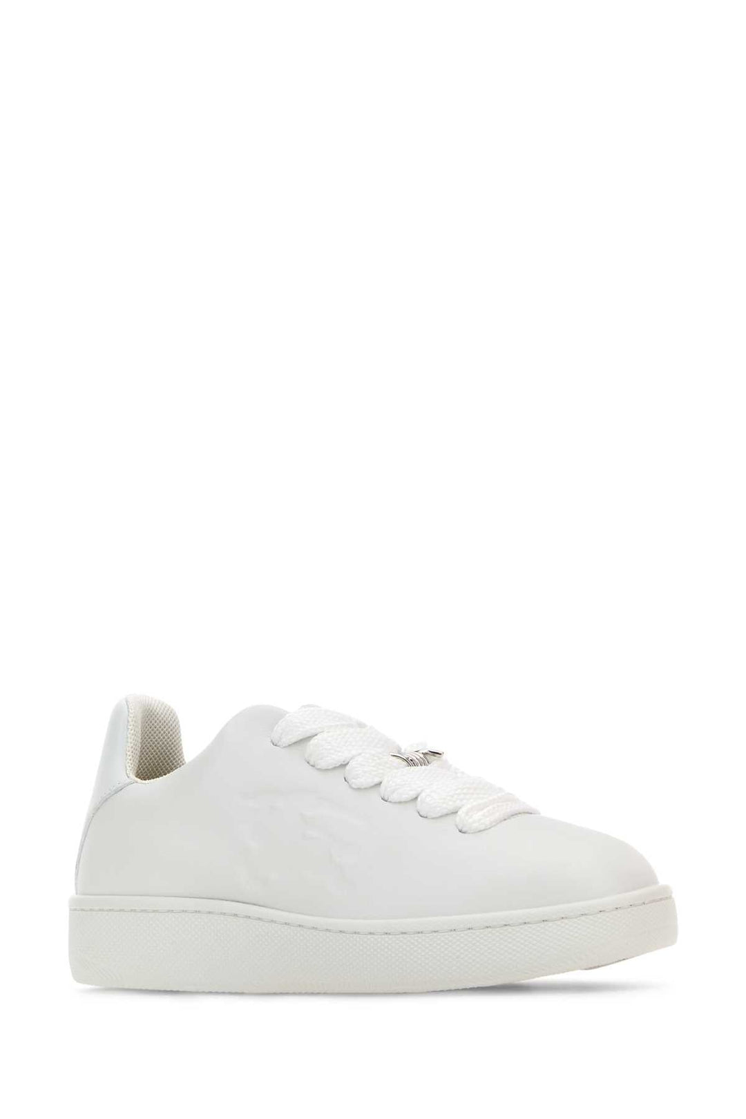 Burberry Women White Leather Box Sneakers