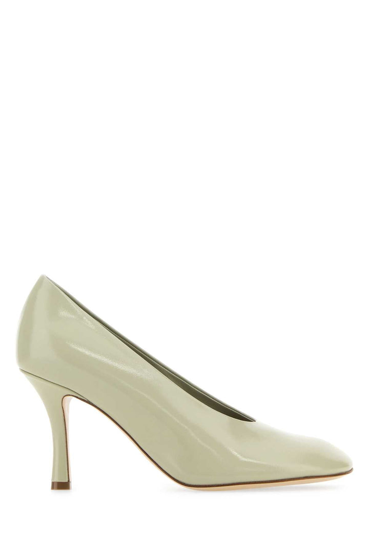 Burberry Women Dove Grey Leather Baby Pumps