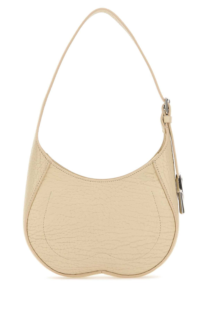 Burberry Women Sand Leather Small Chess Shoulder Bag
