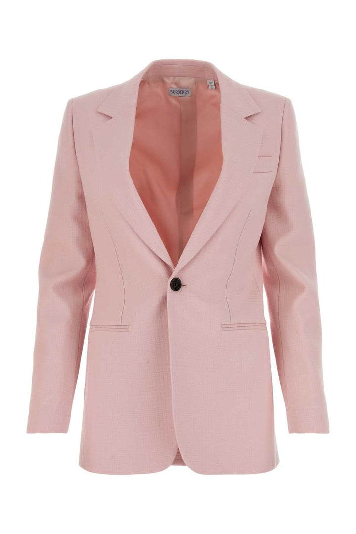 Burberry Women Pink Wool Blazer