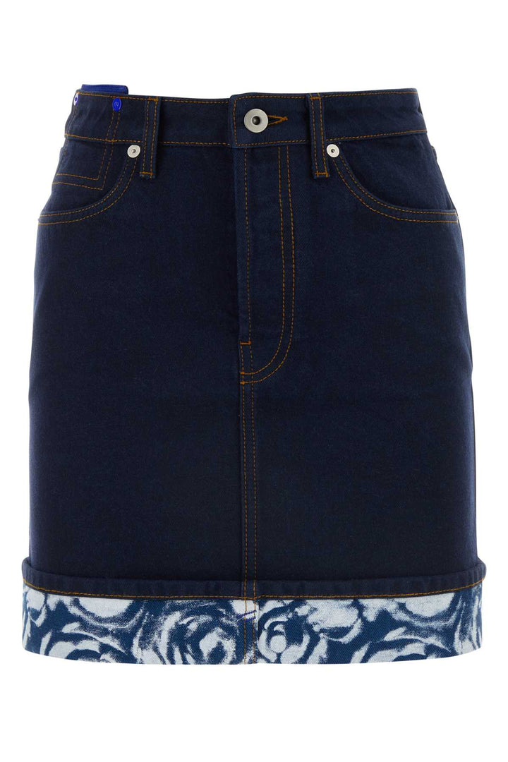 Burberry Women Dark Blue Denim Mini Skirt
