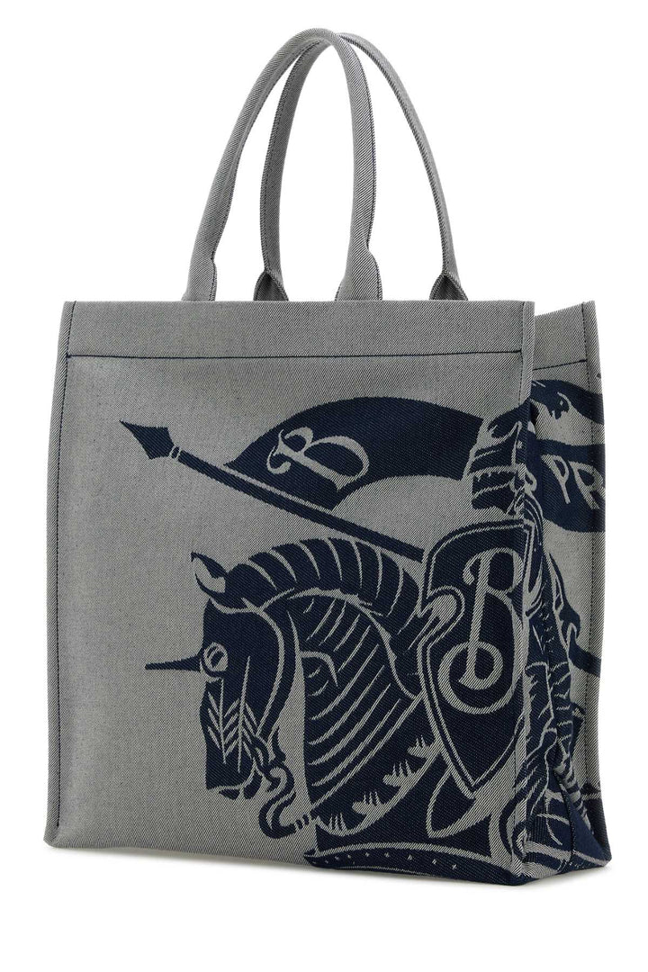 Burberry Men Embroidered Canvas Shopping Bag