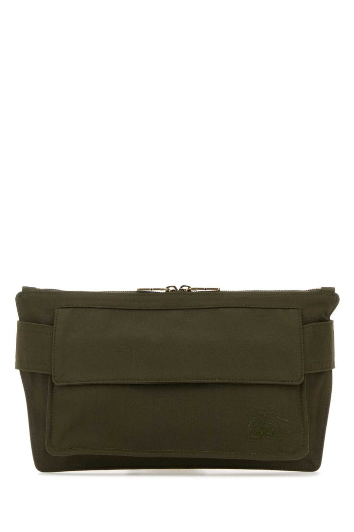 Burberry Men Army Green Canvas Trench Belt Bag