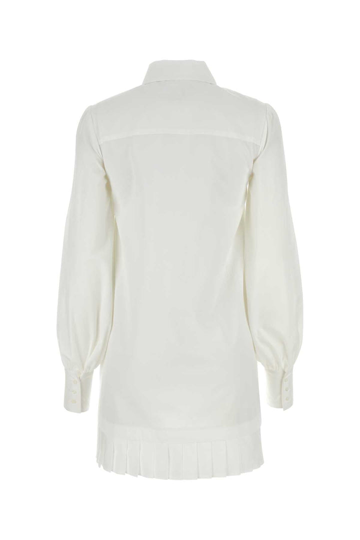Off White Women White Poplin Shirt Mini Dress