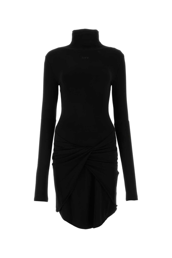 Off White Women Black Crepe Mini Dress