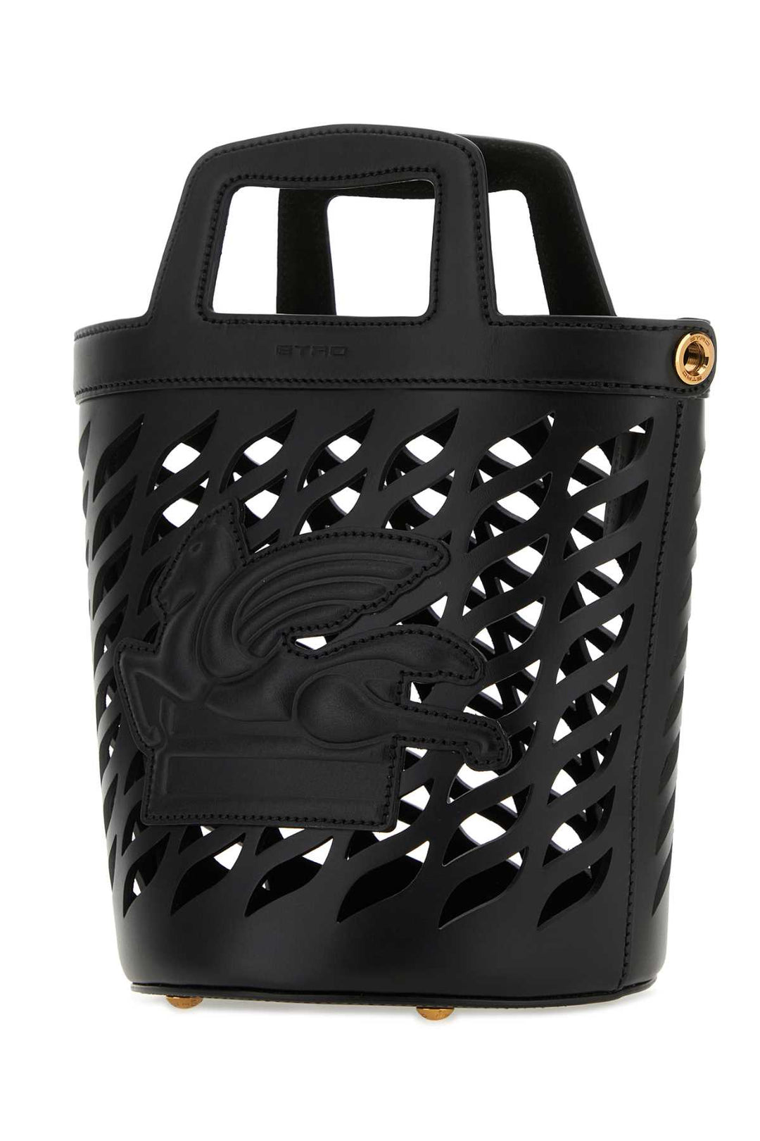 Etro Women Black Leather Coffa Bucket Bag