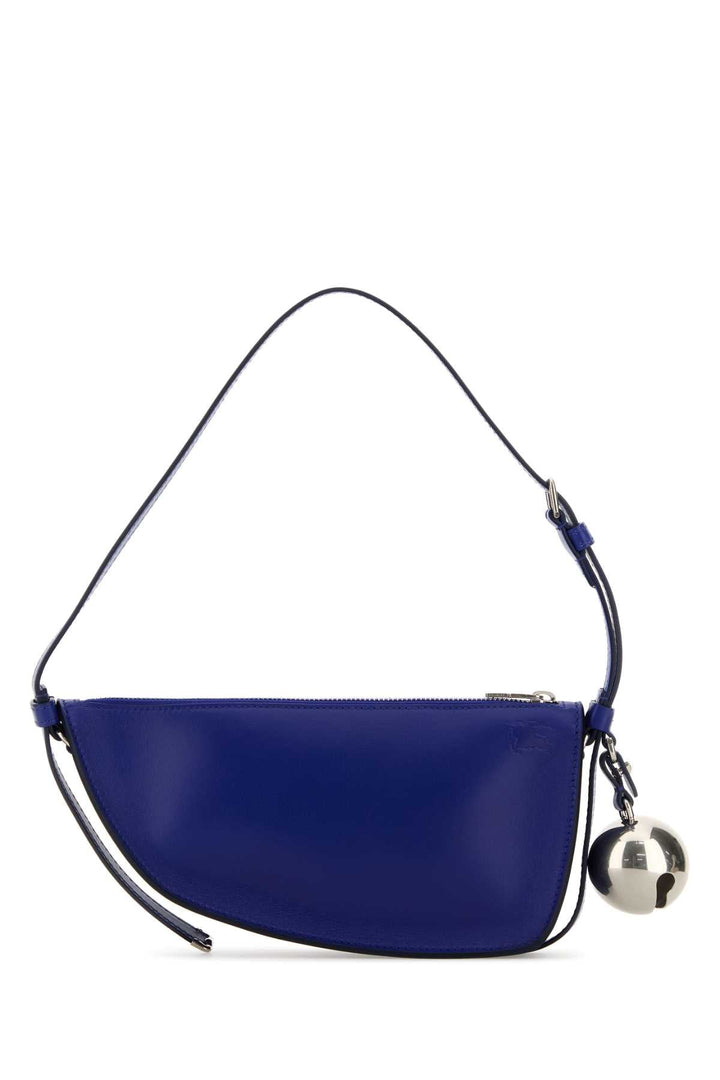 Burberry Women Blue Leather Shield Mini Shoulder Bag