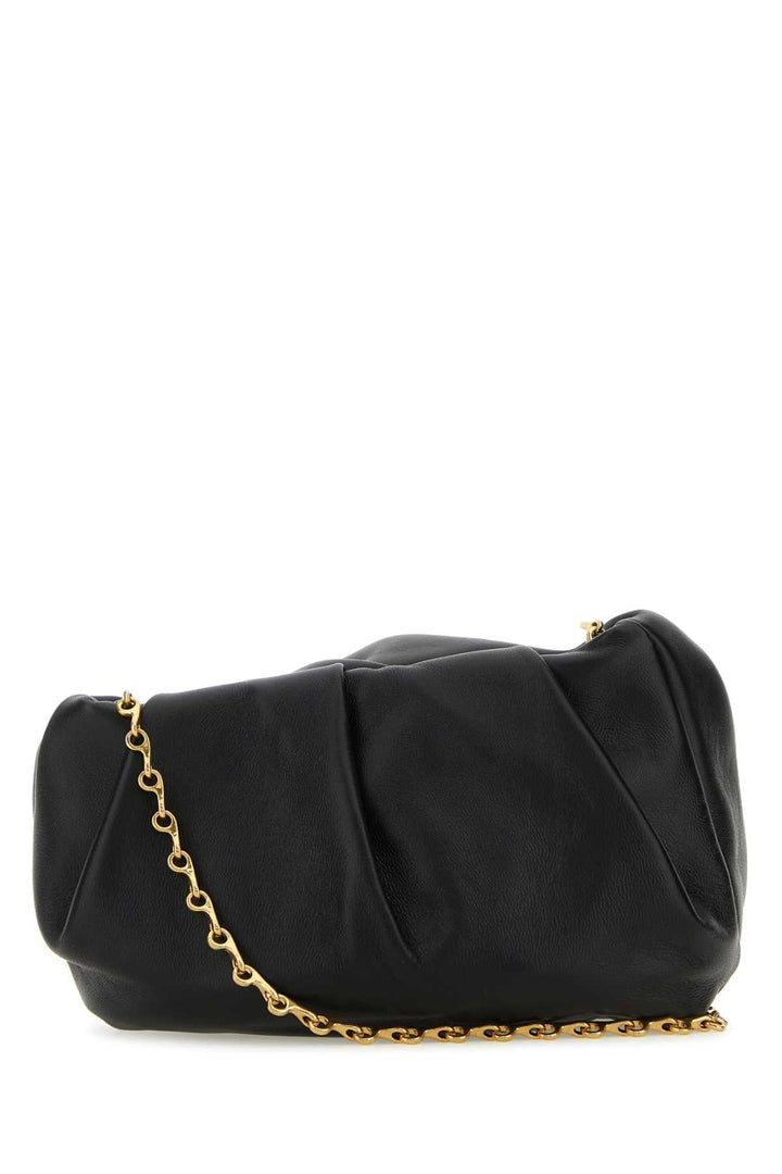 Burberry Women Black Nappa Leather Rose Clutch