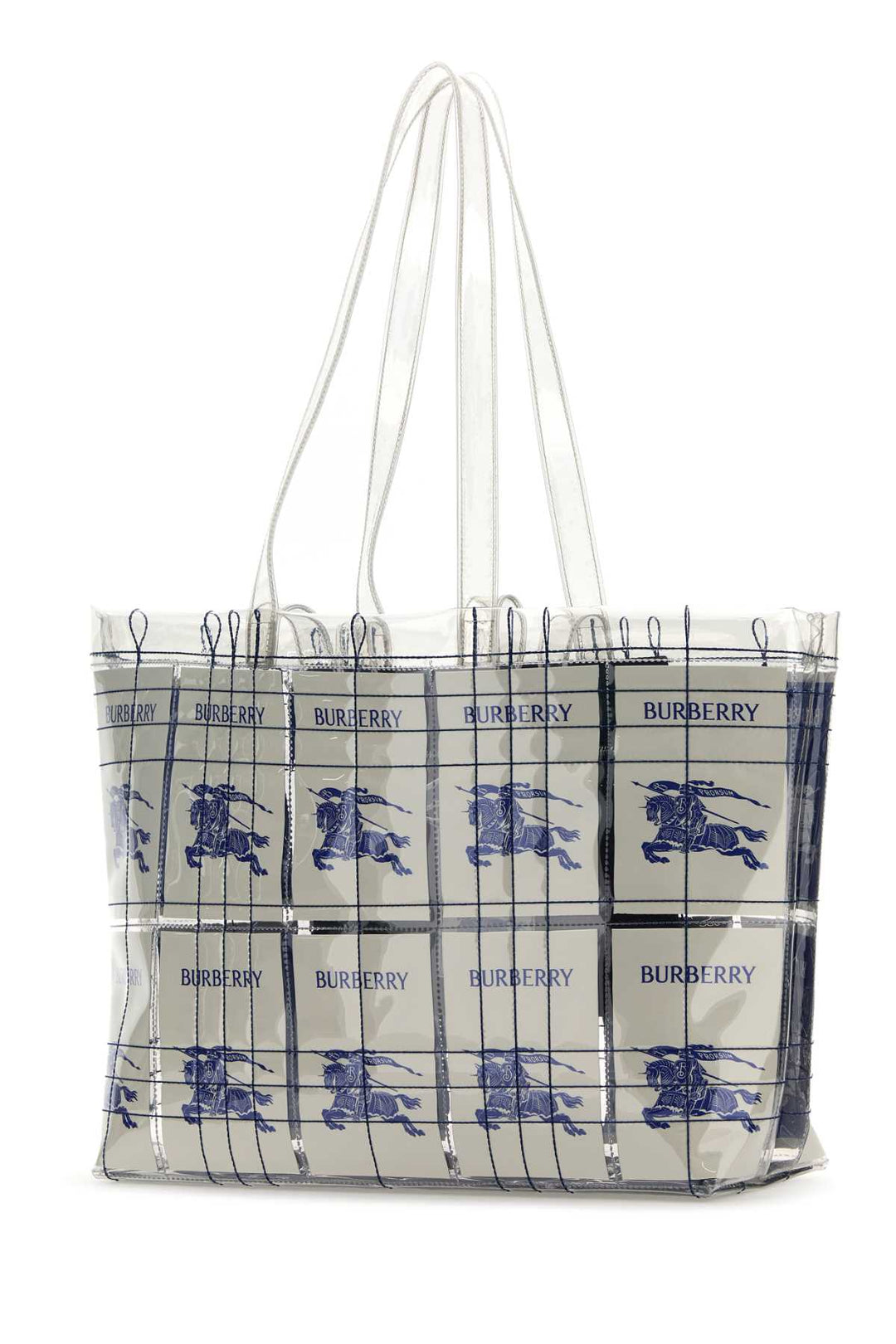 Burberry Men Embroidered Pvc Shopping Bag