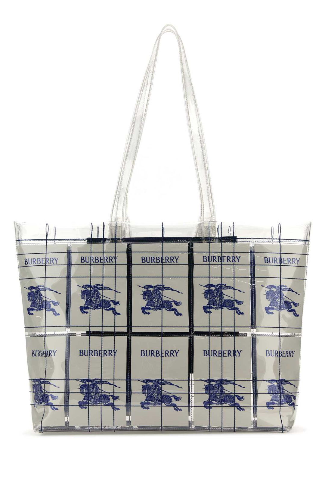 Burberry Men Embroidered Pvc Shopping Bag