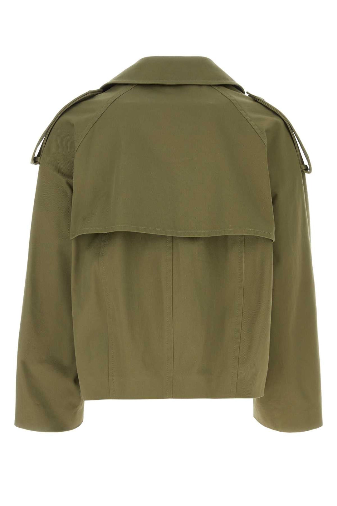 Loewe Men Green Cotton Trench Coat