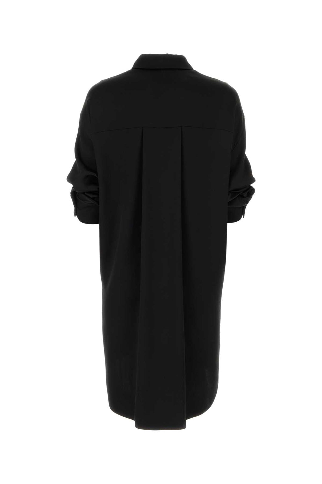 Loewe Women Black Satin Shirt Dress