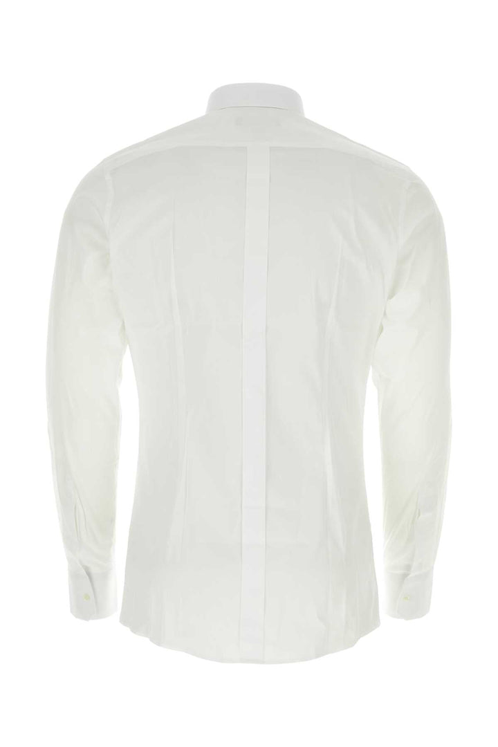 Dolce &amp; Gabbana Men White Stretch Poplin Shirt