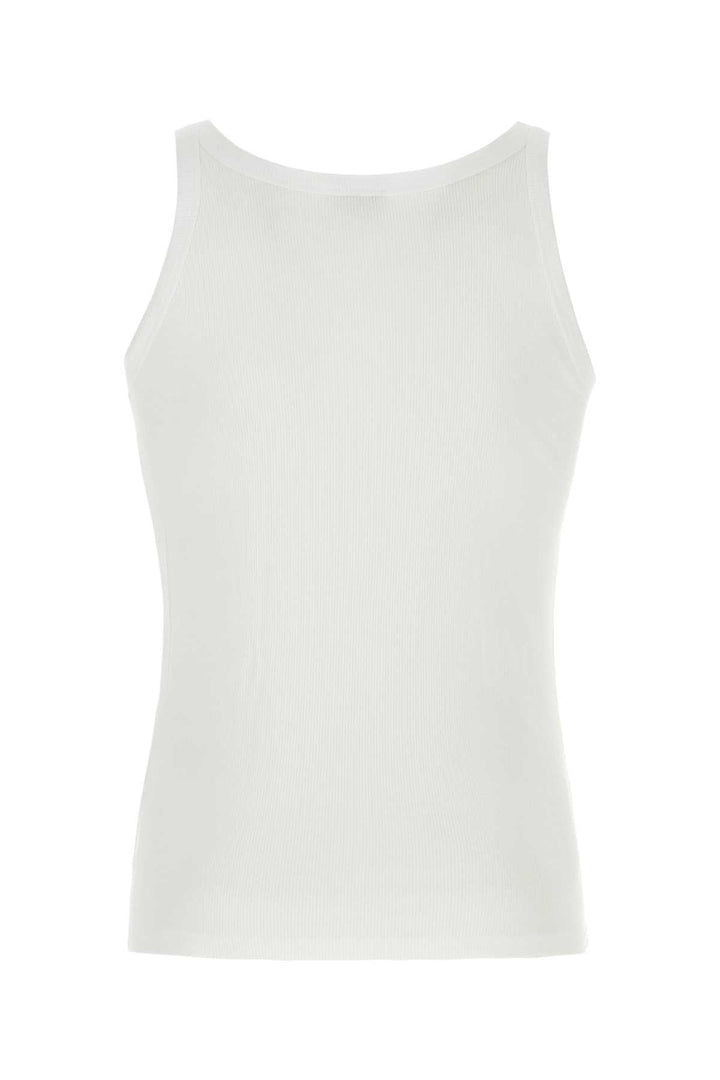 Dolce &amp; Gabbana Men White Cotton Marcello Tank Top