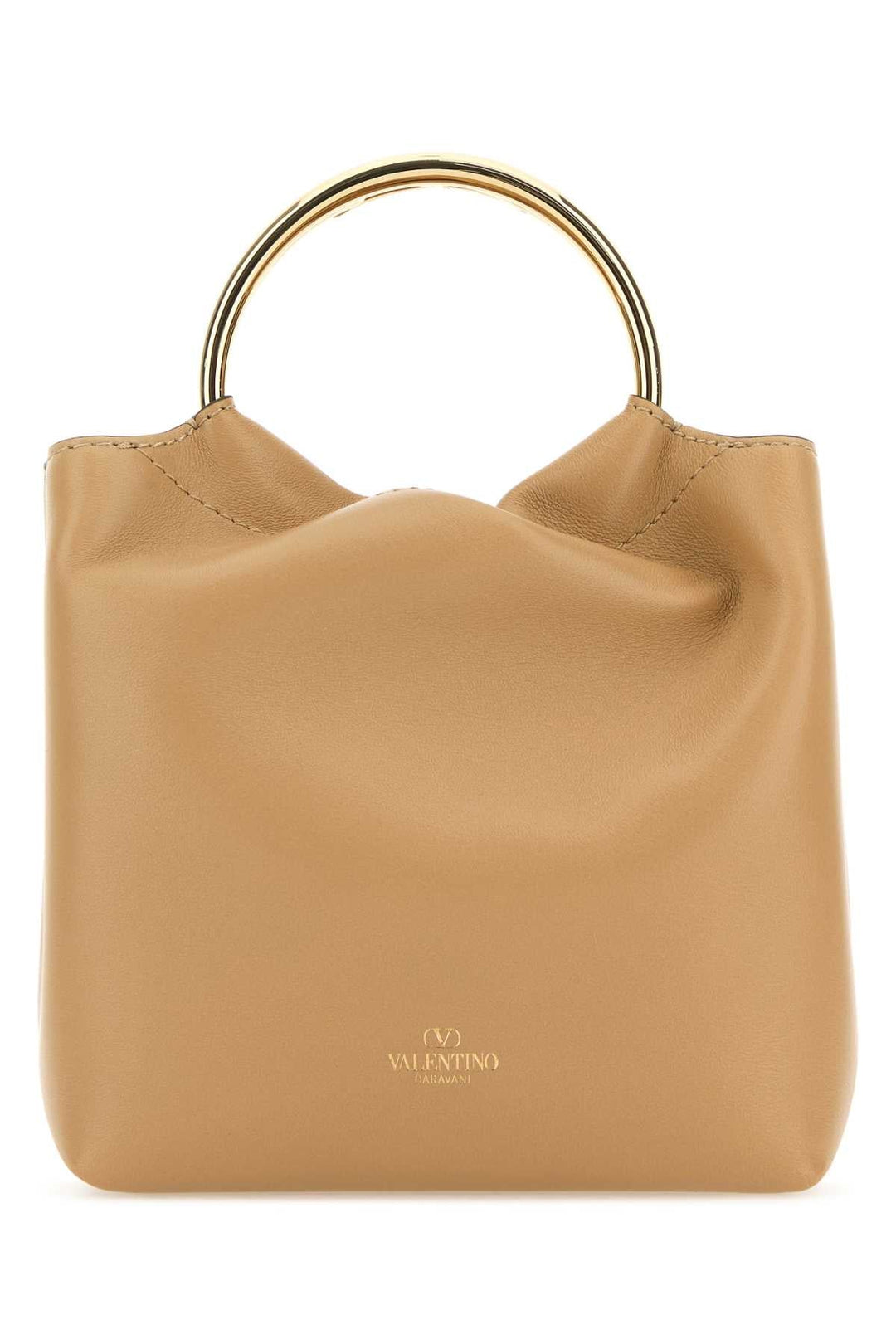 Valentino Garavani Women Beige Leather Bucket Bag