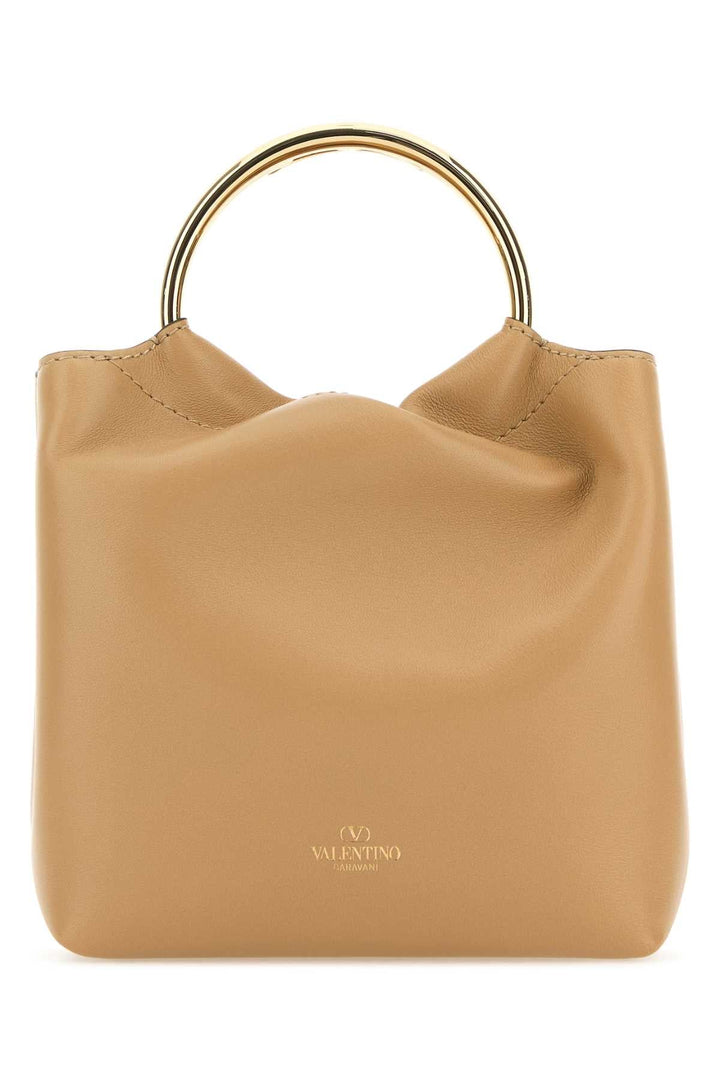 Valentino Garavani Women Beige Leather Bucket Bag