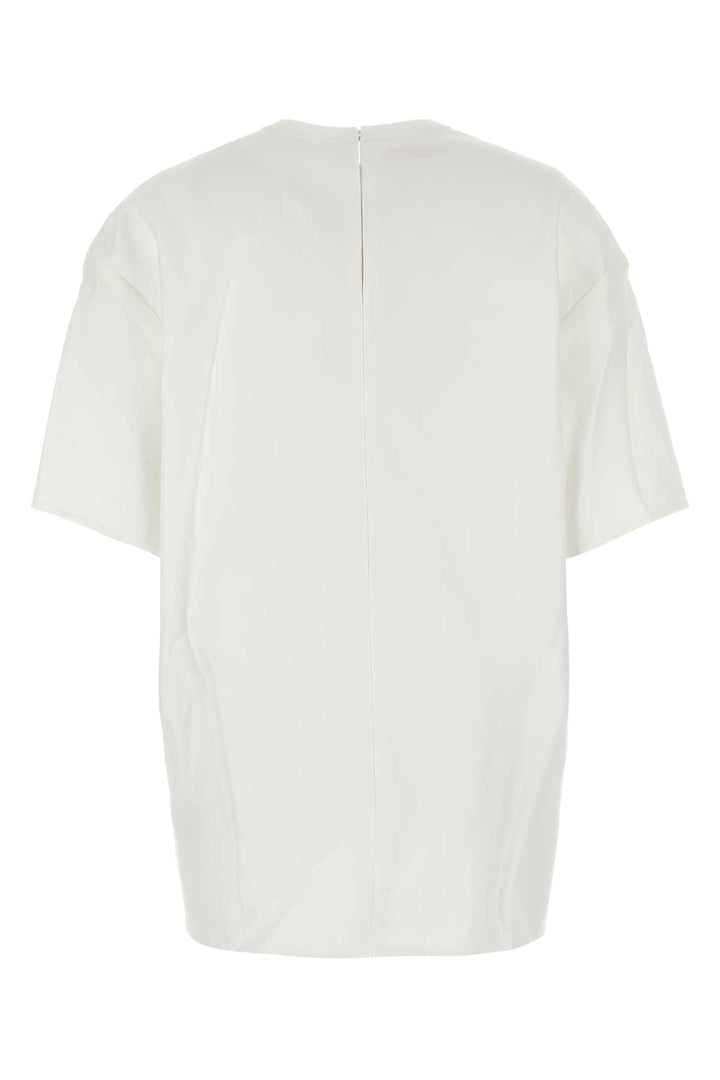 Valentino Garavani Women White Cotton Blend T-Shirt