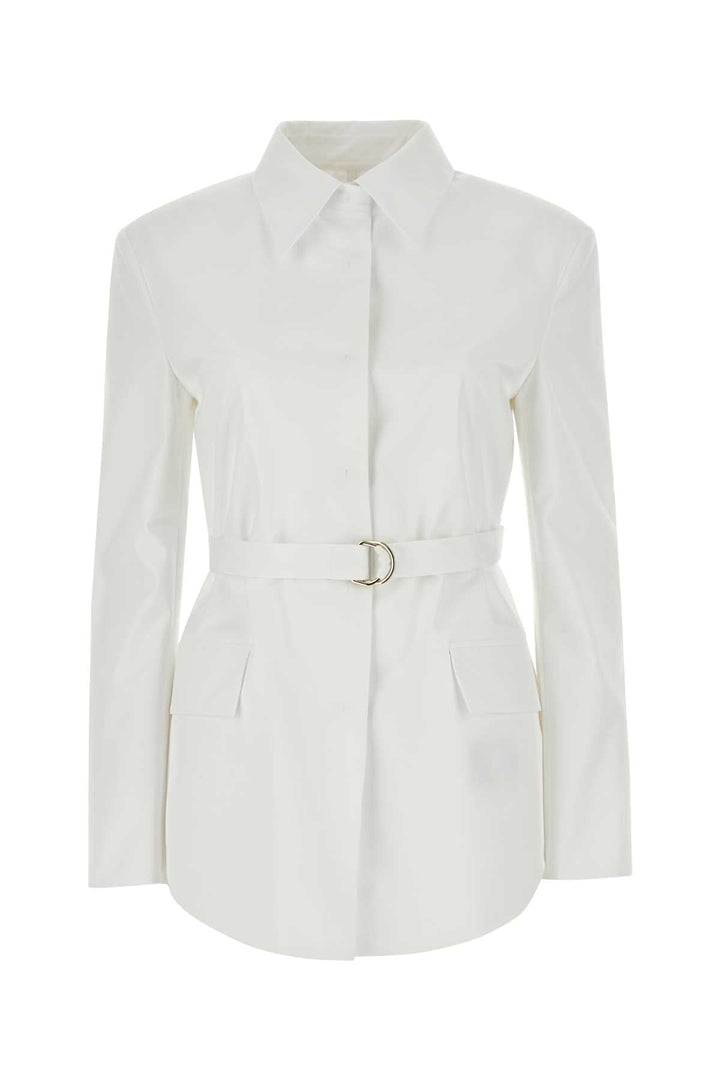 Valentino Garavani Women White Poplin Overcoat