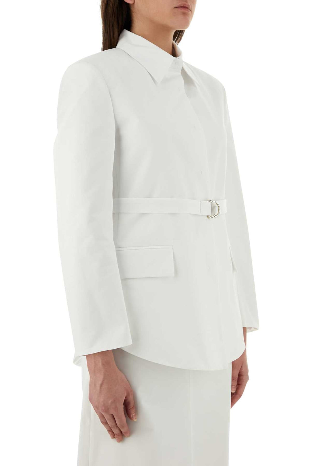 Valentino Garavani Women White Poplin Overcoat