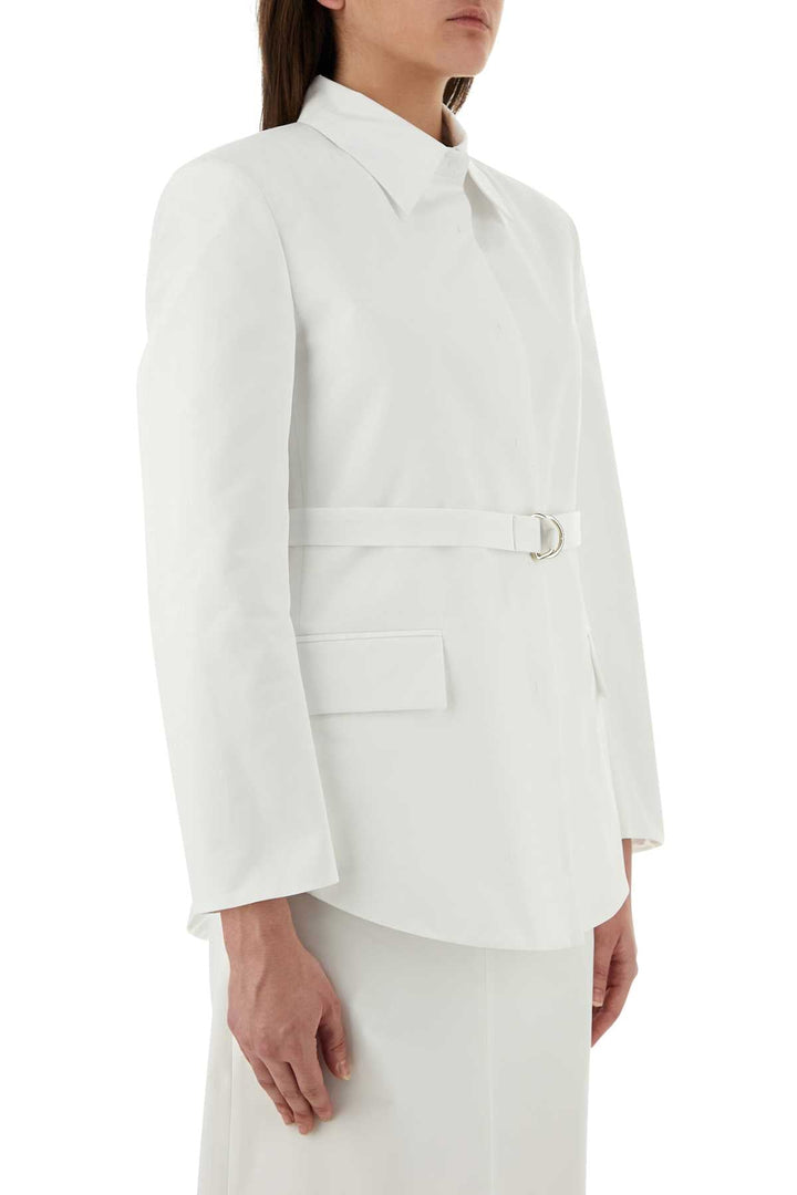 Valentino Garavani Women White Poplin Overcoat