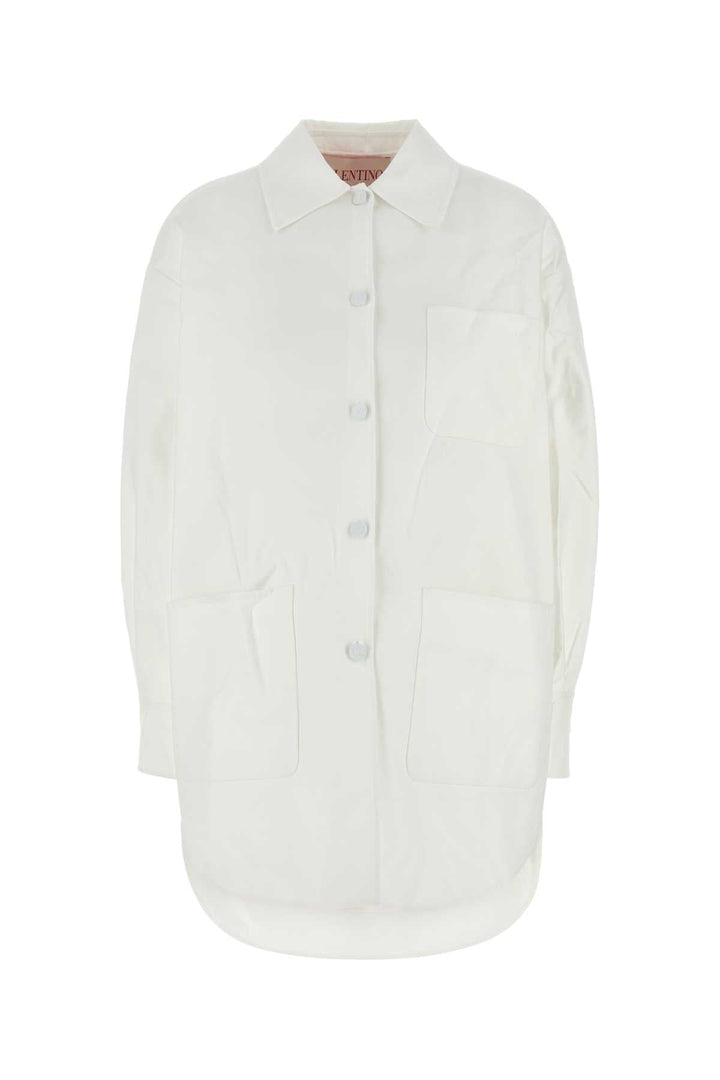 Valentino Garavani Women White Cotton Blend Oversize Jacket