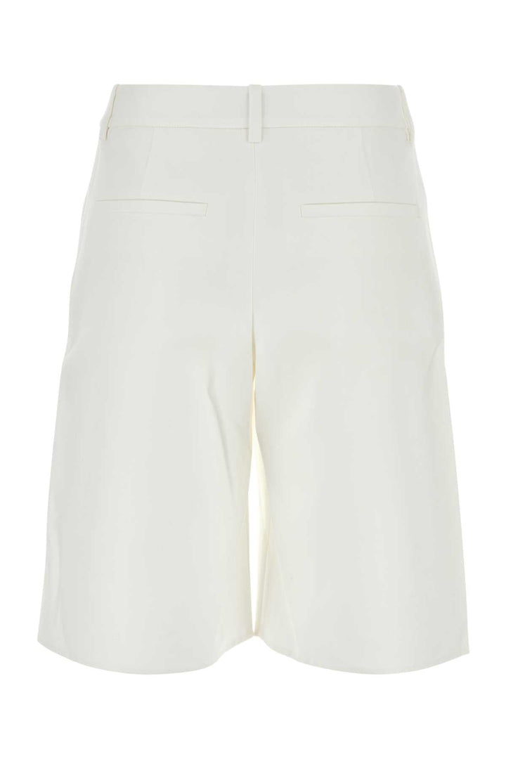 Valentino Garavani Women White Cotton Blend Shorts