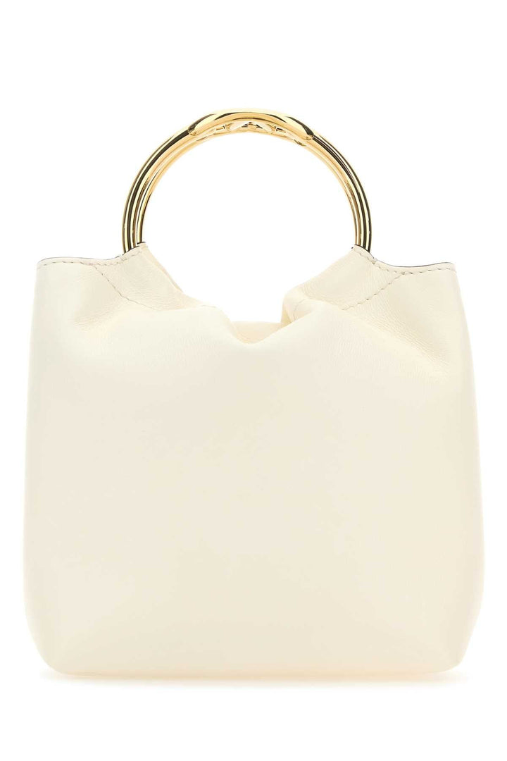 Valentino Garavani Women Ivory Leather Bucket Bag