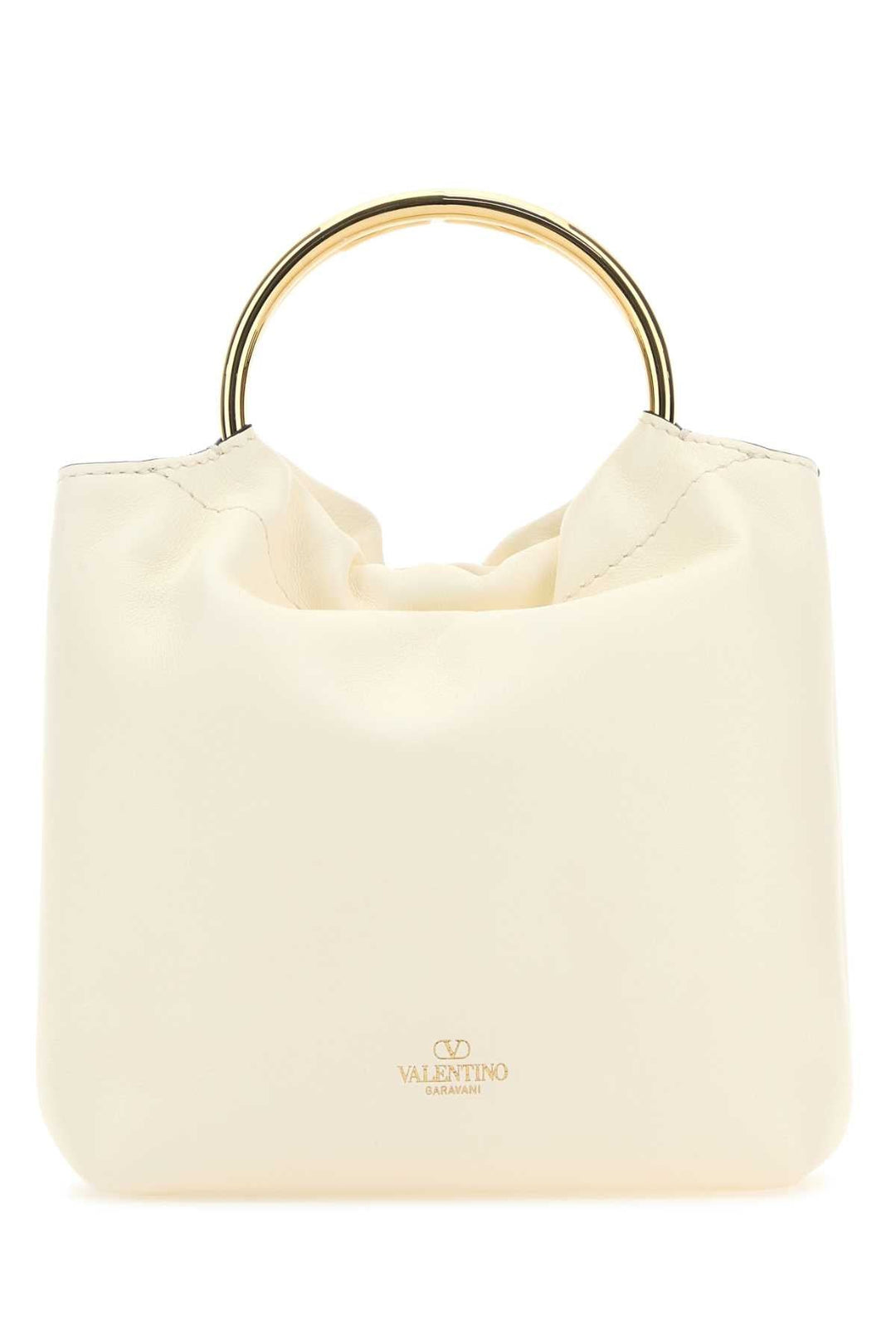 Valentino Garavani Women Ivory Leather Bucket Bag