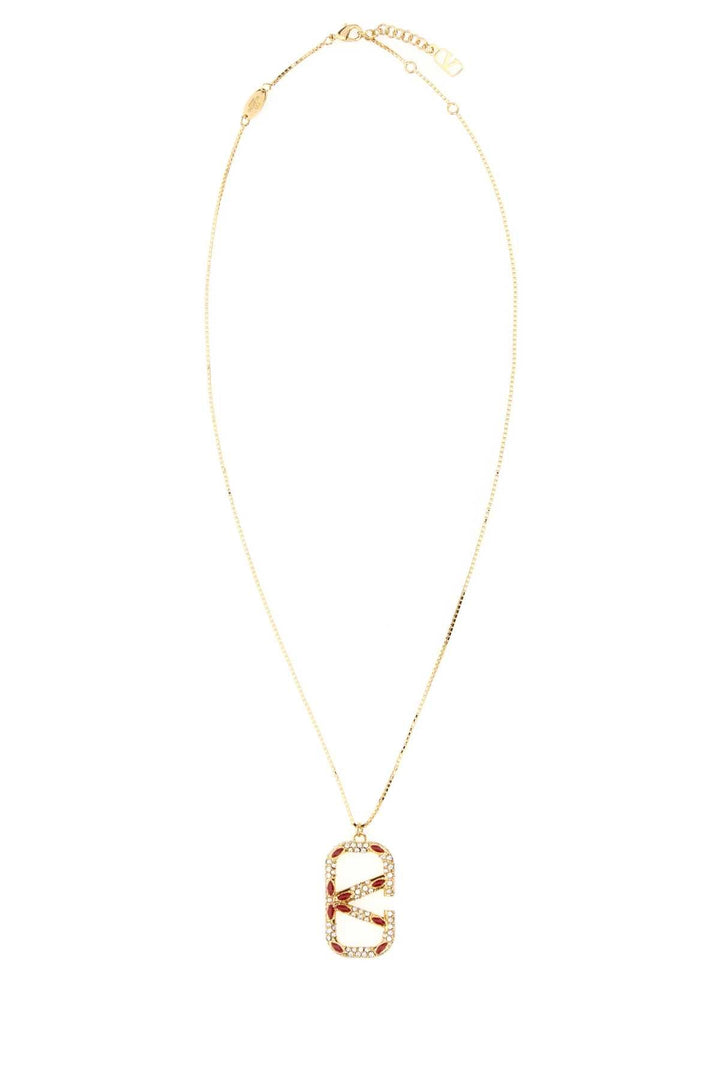 Valentino Garavani Women Gold Metal Vlogo Necklace
