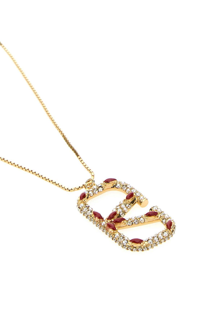 Valentino Garavani Women Gold Metal Vlogo Necklace
