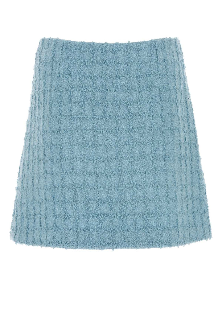 Versace Women Light-Blue Boucle Mini Skirt
