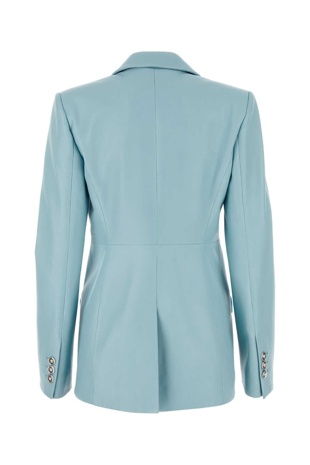 Versace Women Light-Blue Leather Blazer