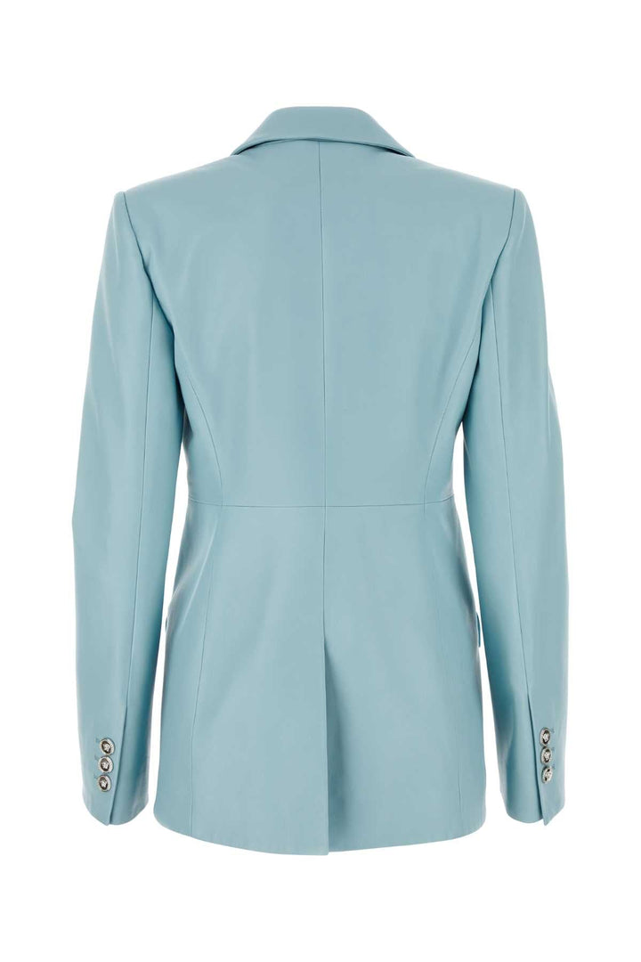 Versace Women Light-Blue Leather Blazer