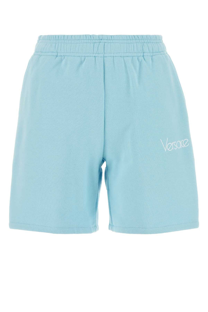 Versace Women Light-Blue Cotton Shorts