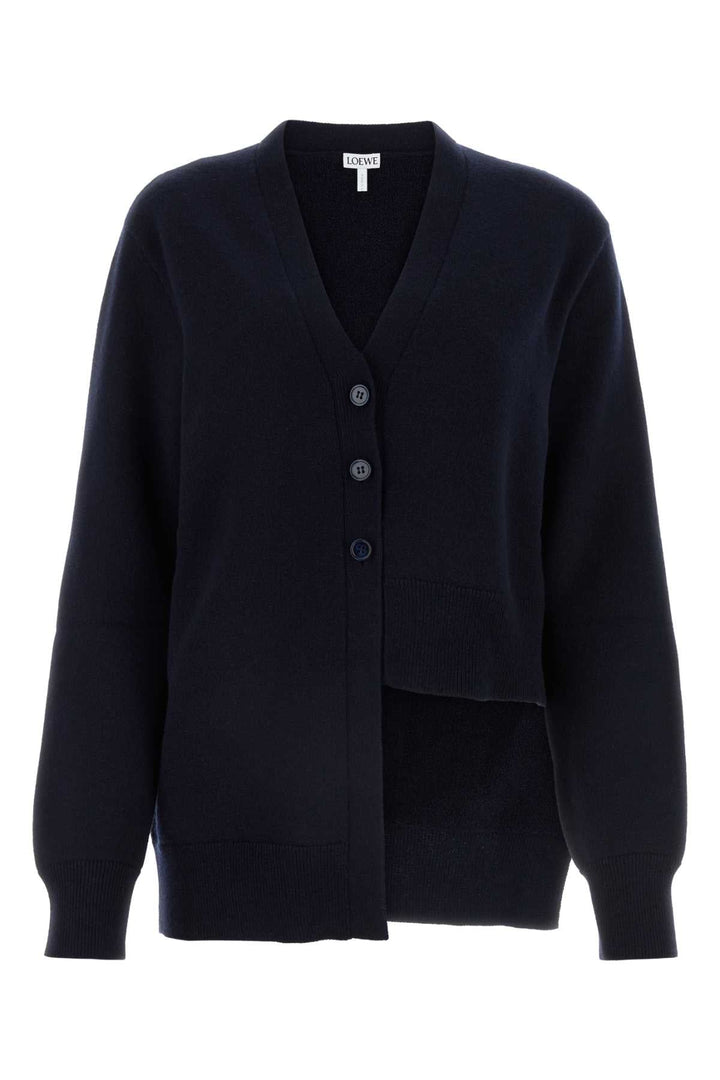 Loewe Women Midnight Blue Cashmere Cardigan
